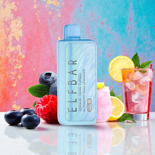 Elfbar Xnique Turbo 15000 - Borůvková Razz Limonáda